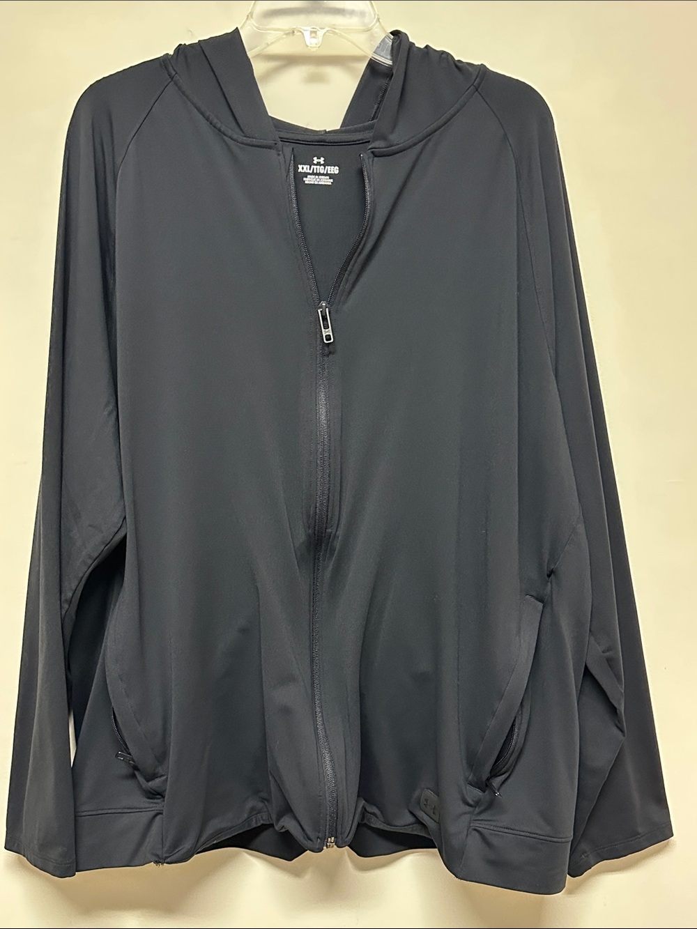 New Under Armour Men’s Black Hooded Full Zip Preformance Jacket size XXL